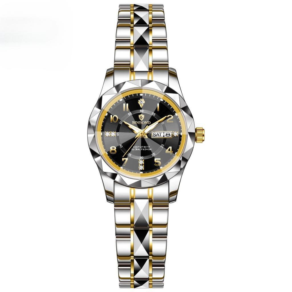 B6632 Top Brand Luxury Fashion Business Womens Quartz Watches 30M Waterproof Week Date Clock Sport Womens Wristwatch