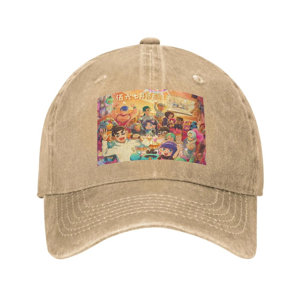 Scissor Seven Action Unisexga Cartoon Washed Denim Cap Casual Baseball Caps Adjustable Hat Summer Unisex Baseball Hats