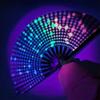 Folding Large Folded Hand Fan Fans with Lights Rainbow Folding Fan  Festival