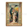 Art Nouveau Fards Dorin Metal Plaque Vintage Wall Mural Character Kitchen Create Tin Sign Poster