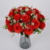 18 Heads Real Happy Flower 6 Colors Photography Photo Gift Natural Simulated Rose Mini Rose Flowers Decorative Home Decorative