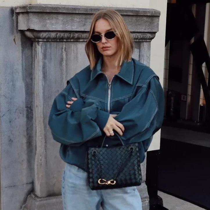 VAYLA Women Zipper Leather Bomber Jackets Coats Contrast Stitch Lapel Long Sleeve Jacket Motorcycle Outwear Tops