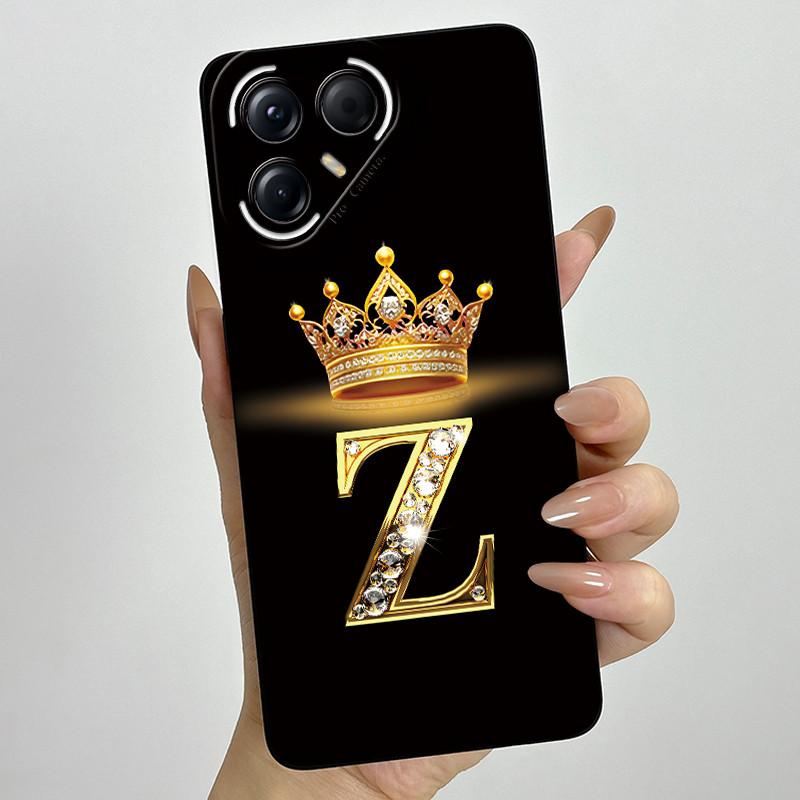For Tecno Pova 7 Pro Ultra 5G Case Luxury Crown Letter Silicone Soft Phone Case For Tecno Pova7 Pro Ultra Shockproof Back Covers