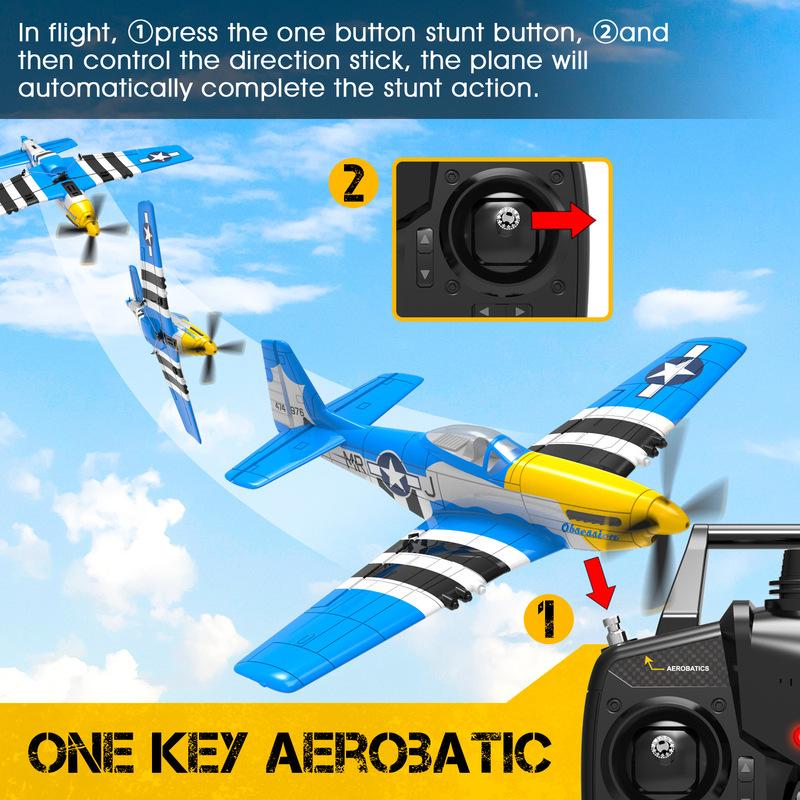 Eulance American Mustang P-51D electric model flight control four channel aerobatic model remote control foam aircraft simulatio