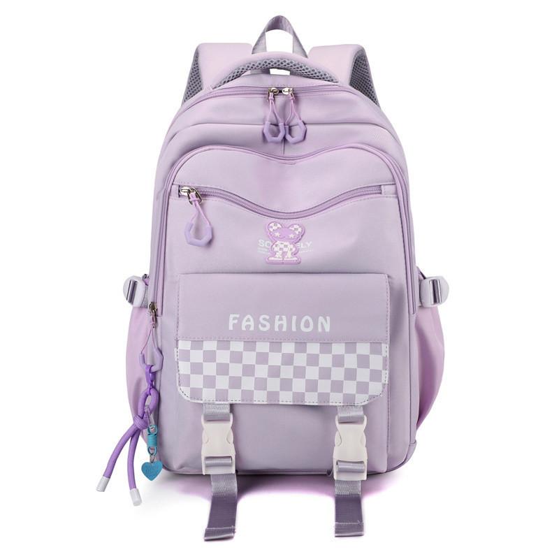 New High School Student Backpack Large Capacity Lightweight Reduce Burden Nylon Wear-resistant Material Unisex Shoulder Bag