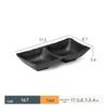 Black Melamine Dipping & Snack Dish with 2-3 Compartments