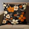 1 Pieces Floral Patterned Throw Pillows Black Background Polyester pillowcase, sofa decorative cushion cov Headboard Pillow