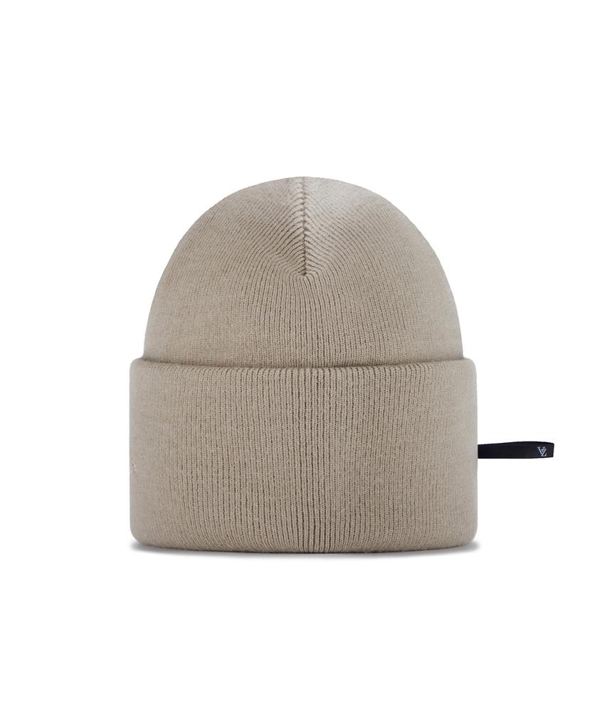Bajal Chain Logo Balloon Beanie Beige