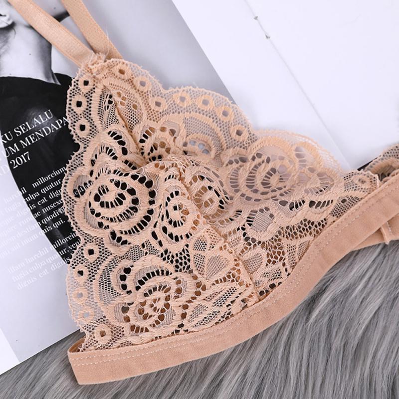 Women's Bra Bralette Bras Floral Lace Bra Sheer Brassiere Underwear