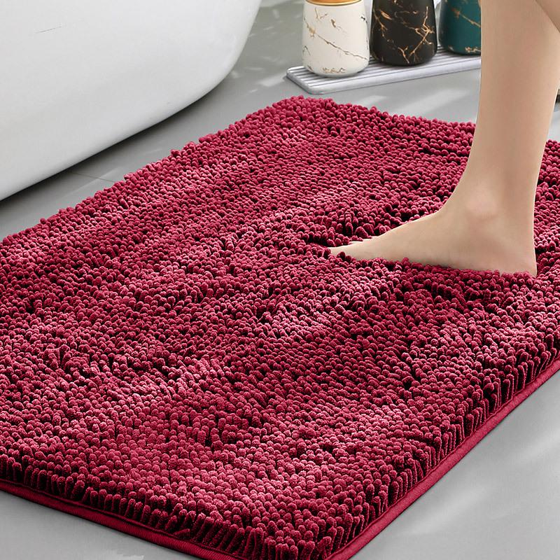 Chenille Water-Absorbent Anti-Slip Bathroom Entrance Mat