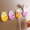 Socket Hanger Cartoon Bear Design Socket Holder Self-Adhesive No-Punch Wall Socket Holders Cable Management