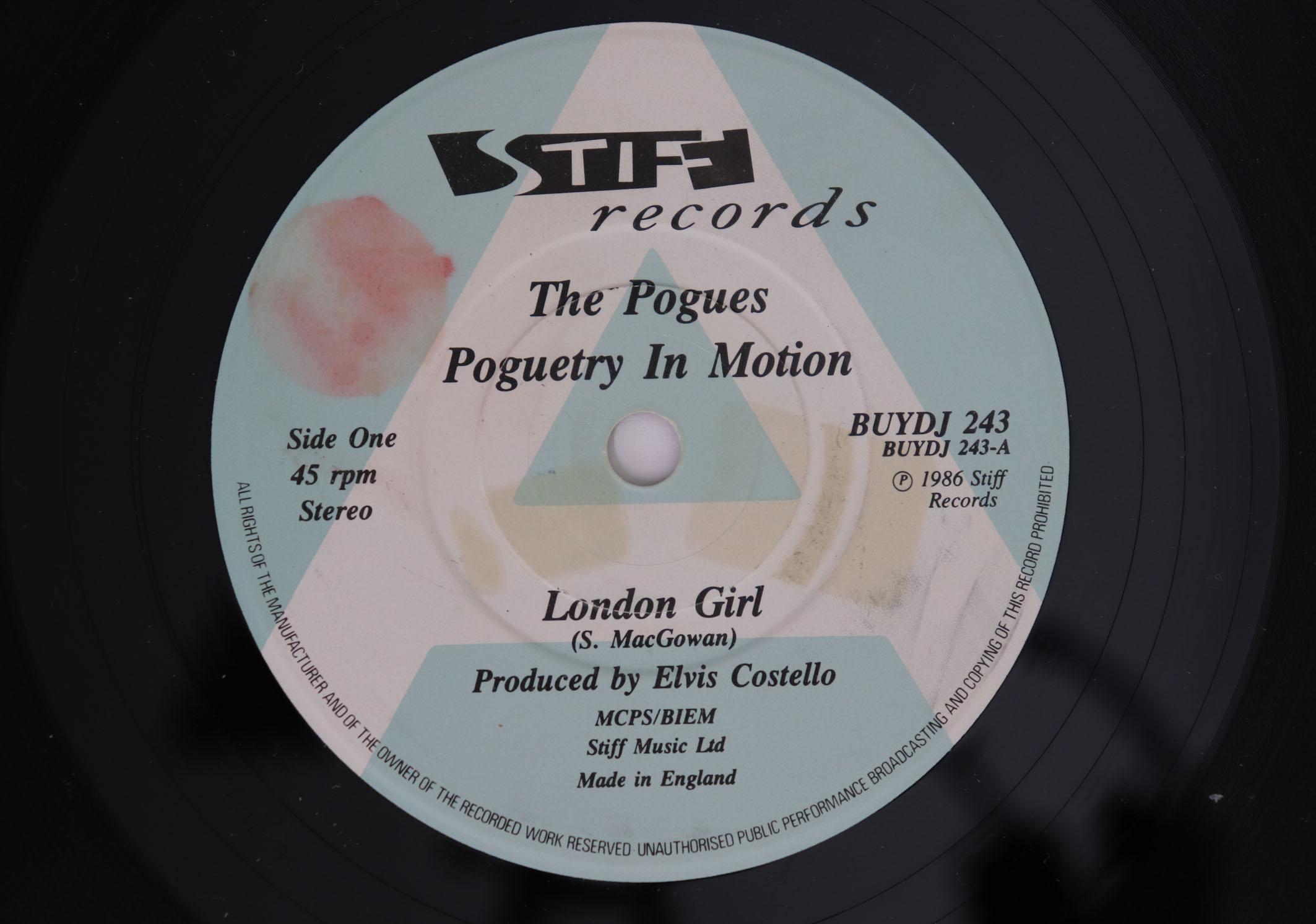 

7inch Record POGUES Poguetry In Motion BUYDJ243 STIFF 1986 UK Rock Used