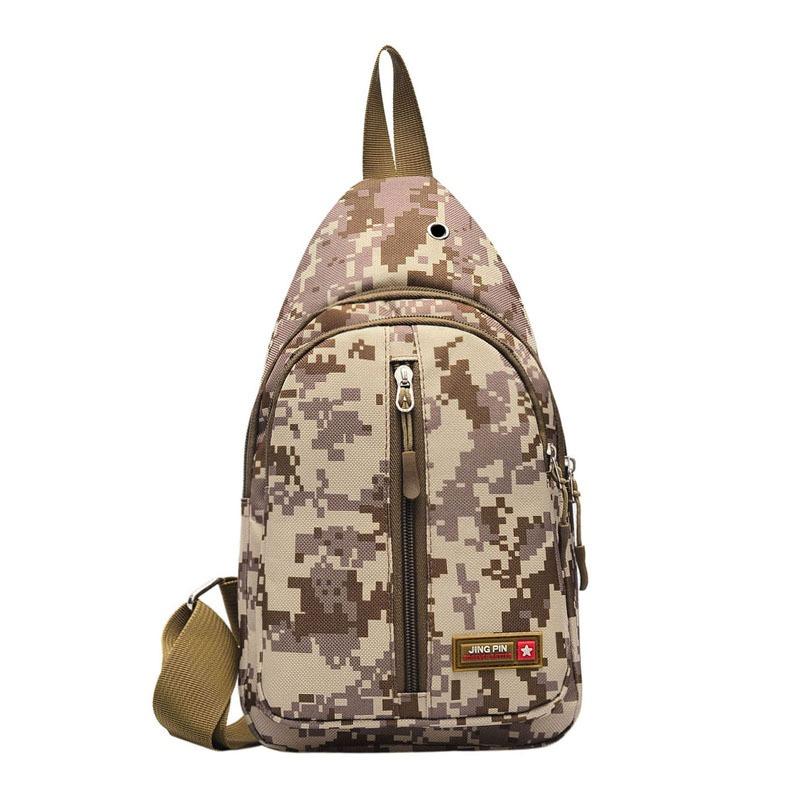 Tactical breast bag, outdoor camouflage chest bag, men's shoulder messenger bag, sports cycling chest bag, multi-functional small bag.