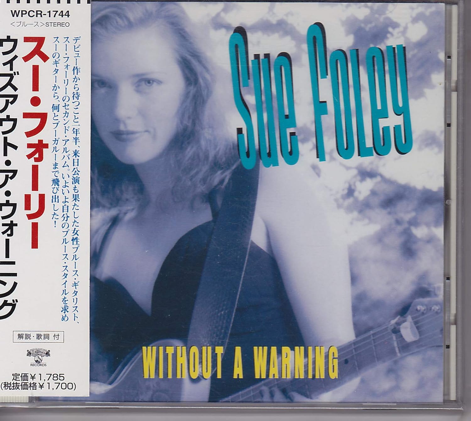 

CD SUE FOLEY - Without a Warning WPCR1744 Japan ObiPop Used