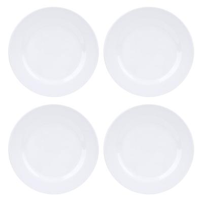 4 Stück Melamin Speiseteller 9 Zoll Leichtgewichtige Runde Teller Set für Mahlzeiten Vorspeisen Dessert Salat
