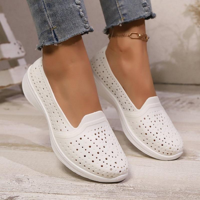 

Модные женские летние повседневные сандалии Женские пластиковые пляжные сандалии Женские нескользящие шлепанцы на плоской подошве Мягкие сандалии-желе 36 грязно-белый