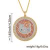 Lu District Hello Kitty Full Diamond Round Pendant Necklace - Luxury Style Women's Choker