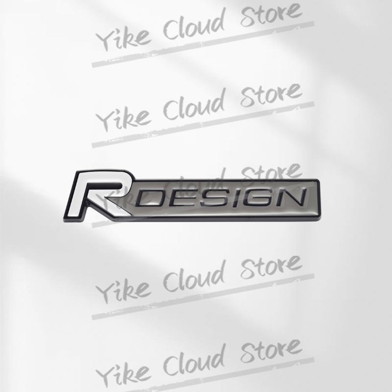R Design Decoration Emblem 3D Sticker Metal Front Hood Grille Badge For Volvo S40 S60 S80 S90 V60 V40 XC40 XC60 XC90 XC70 V70 T6