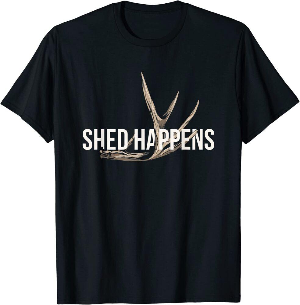 

Футболка унисекс с забавной охотой на оленей и лосей Shed Happens
