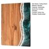 Personalized Cutting Board with Ocean Resin Custom Charcuterie Board Engraved, Decorative Wood Cutting Board Wedding Gift, Unique Resin Cutting Board