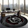 Orlando Pirates (1) Round Office Rug Decorative Floor Rug for Office Bedroom Living Room and Home Space