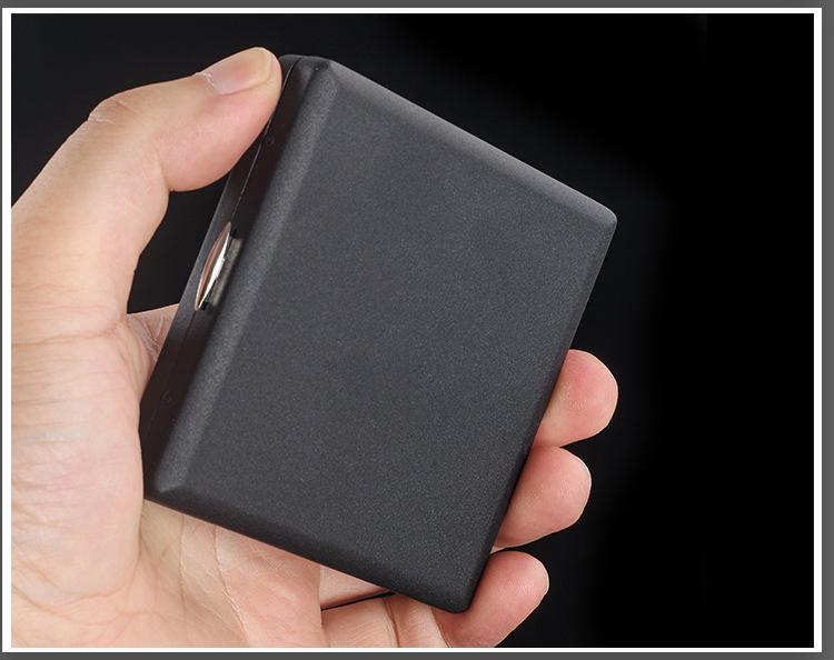 20-Piece Black Matte Metal Cigarette Case, Regular Size, Moisture-Proof & Pressure-Resistant, Minimalist Business Design for Men