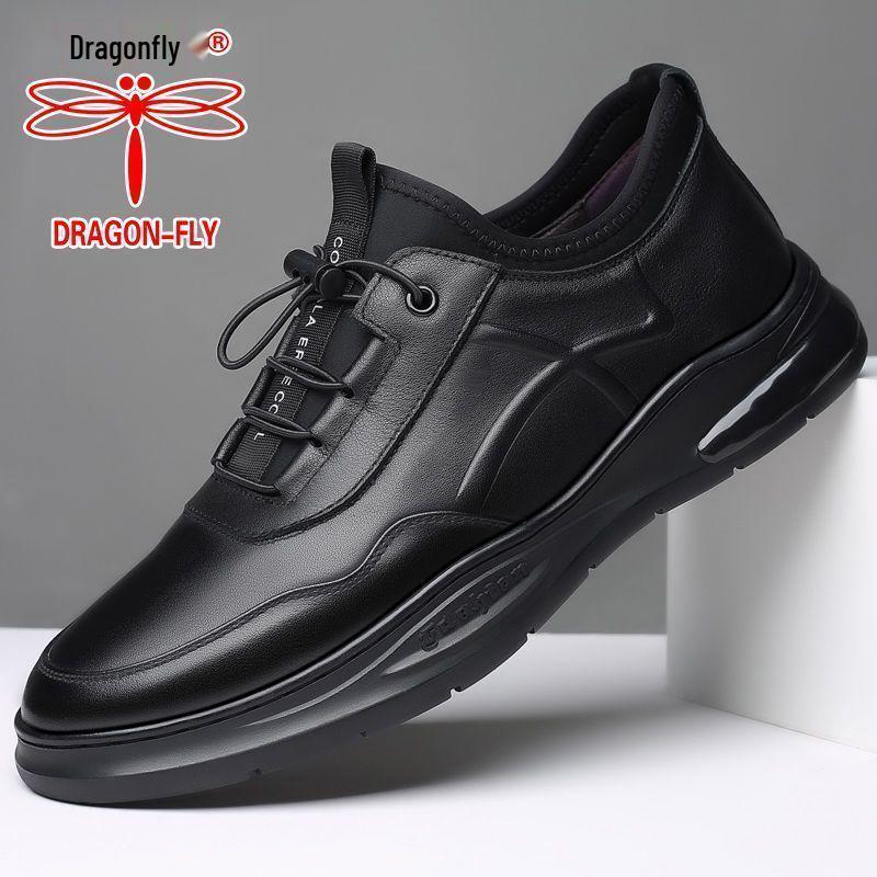 Dragonfly Men's Lightweight Air Cushion Leather Running Shoes