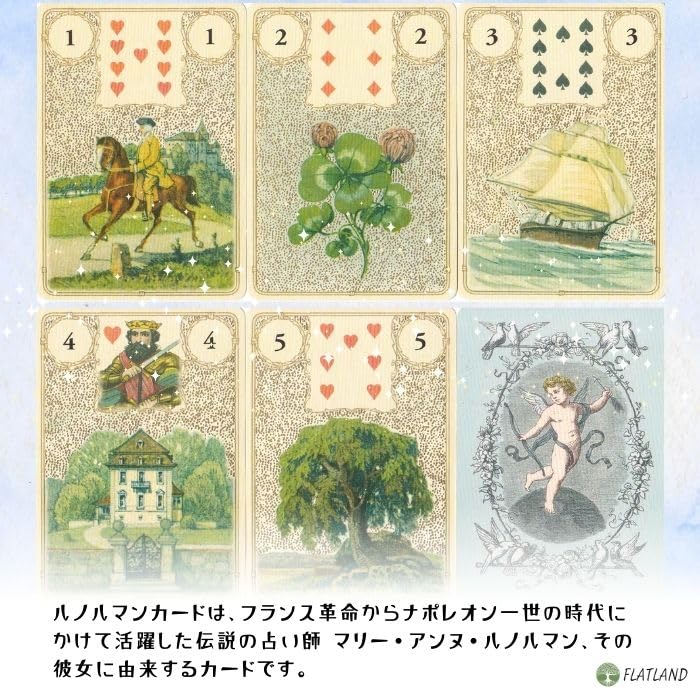 Golden Lenormand Oracle Lenormand Card Fortune Telling with Japanese Authentic Instructions,