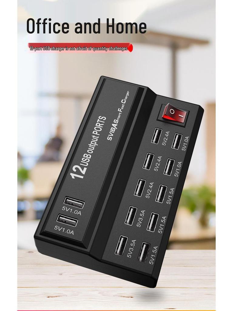 Multi-port USB Charger 5V 2A Fast Charge for Huawei, Apple, Xiaomi Phones