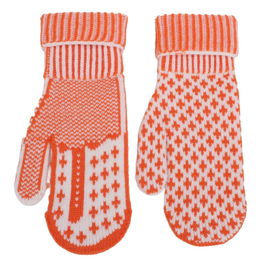 Funny Knitted Gloves, Thick Double Layer Warm Winter Mittens with   Middle Finger Design, for Adults Holiday Gifts and Outdoor Activities