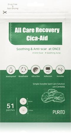 

Purito All Care Recovery Cica Aid Patch для проблемной кожи TU прозрачный