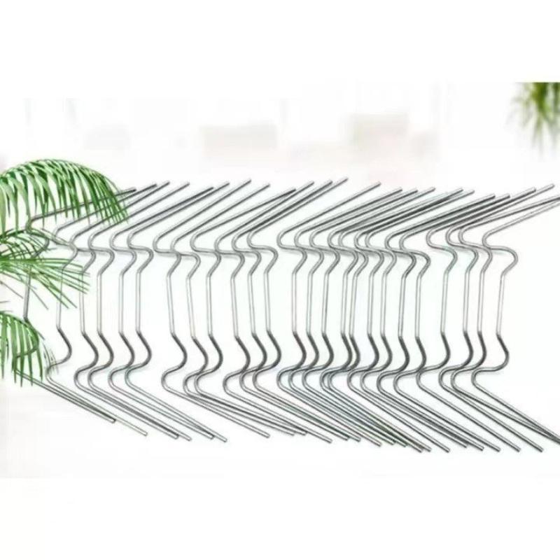 50Pcs Greenhouse Glazing Glass Clamps Pane Z-Type And W-wire Clips Stainless Steel Overlap Fixing Replacement Greenhouse Tools