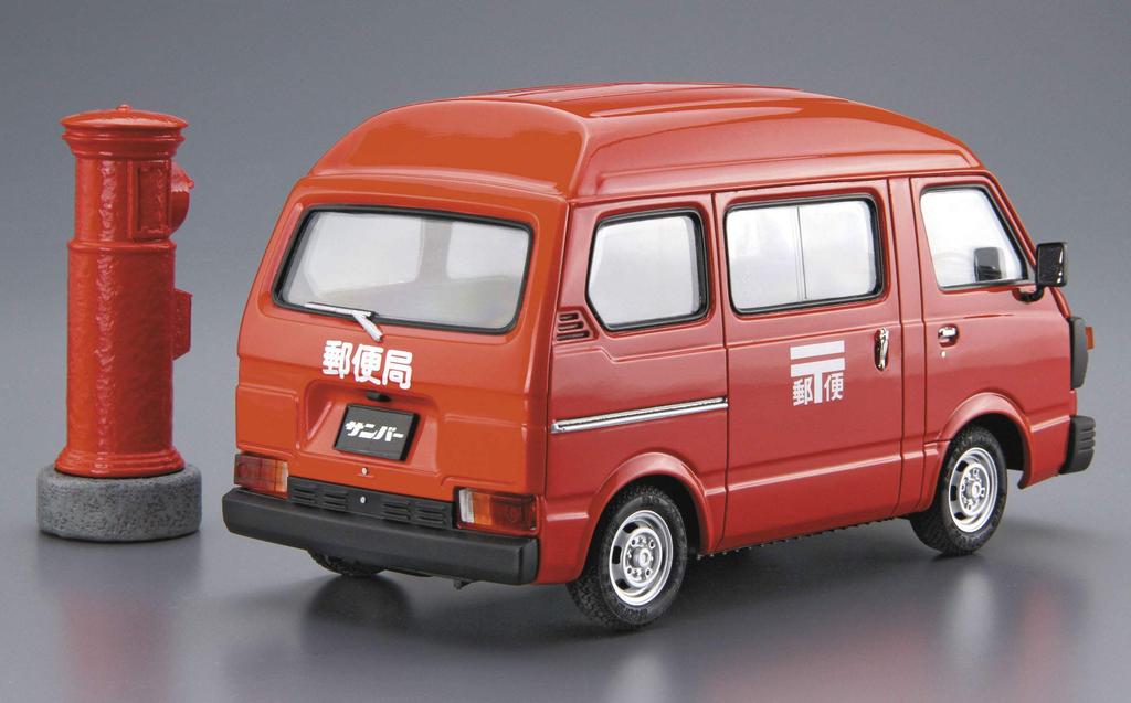 Aoshima Bunka Kyozai Scale The Model Car Series SP Subaru K88 Sambar High Roof 4WD 1980 Mail Delivery Car Plastic Model 1/24