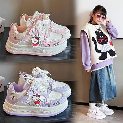 Stylish Cat Girls' Casual Skate Shoes for Spring 2026 - Perfect for Primary and Middle School Kids