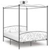 Day and Night - Day and Night Canopy Bed Frame Without Mattress Grey Metal 180x200 Cm