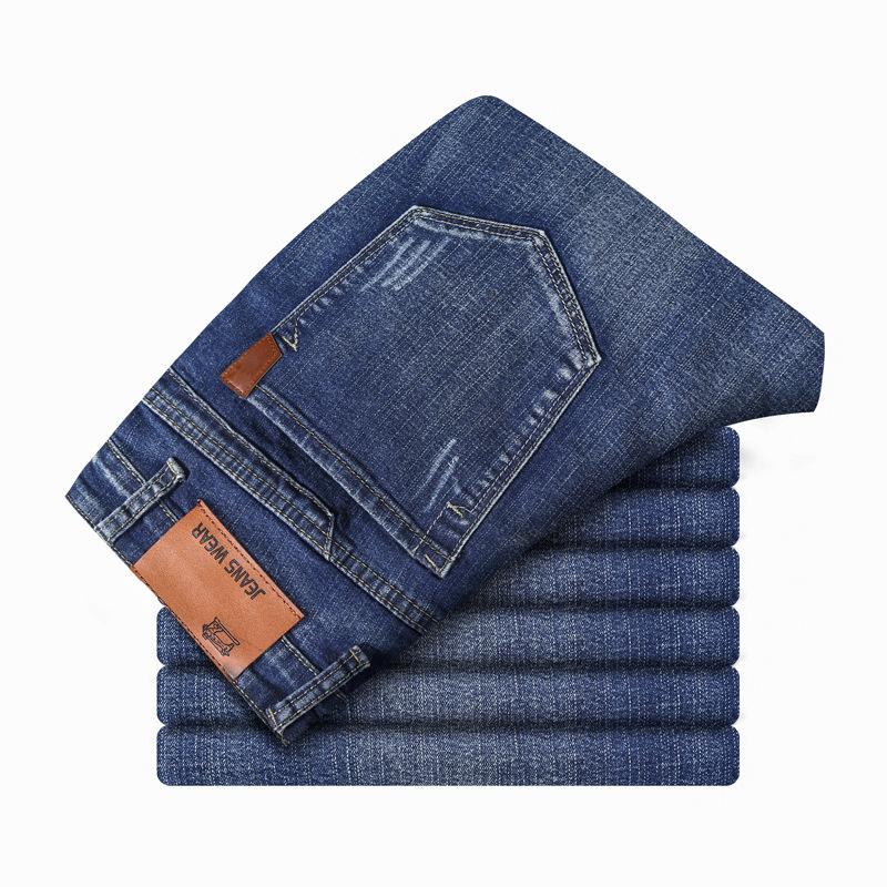 Summer New Arrival Men's Stretch Denim Trousers - Versatile Relaxed Straight-Leg Casual Long Pants