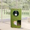 Cat Bed with Enclosed Space And Scratch Post for Multiple Cats