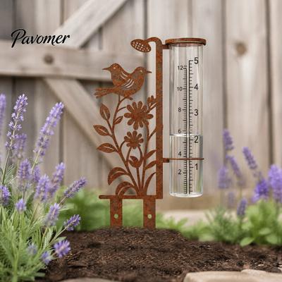 Exquisites Gartenornament Messgerät Regen Außen, 7,8 Zoll Messgeräte zur Messung von Niederschlag, Frostsicher Bewässerungsplan Werkzeug Messgerät, Vintage