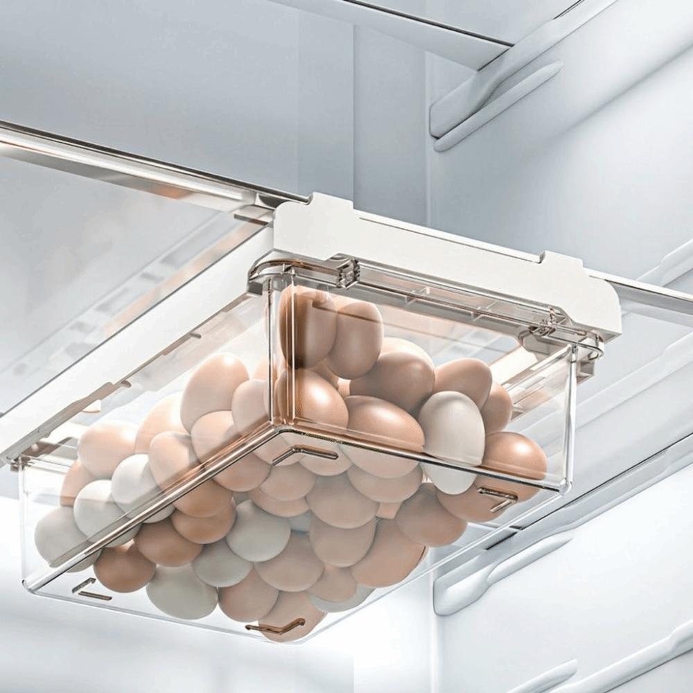 Sliding Kitchen Storage Box Stackable Fruit Preservation Organizer  Kitchen