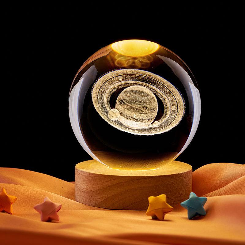 Stylish Starry Sky Crystal Ball Night Light - Unique Birthday Gift for Men, Women, and Friends