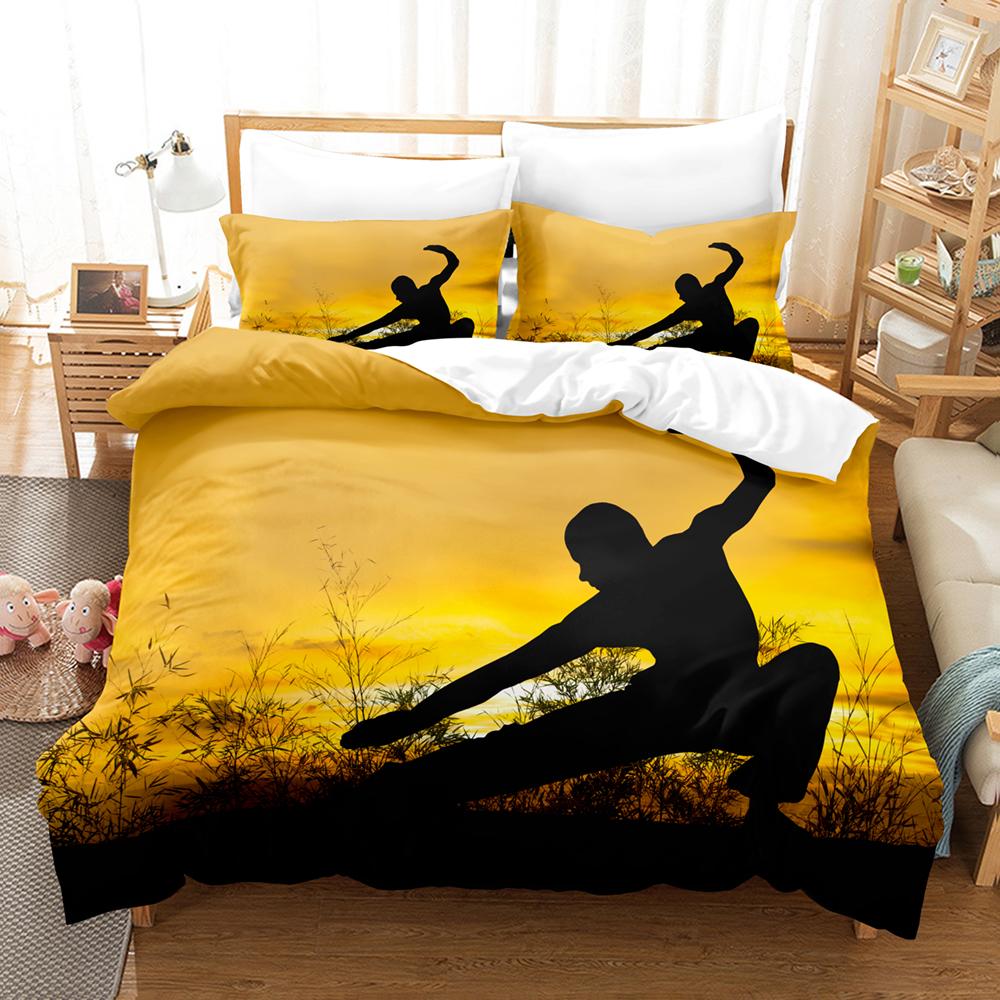 3D Chinese Kung Fu Bedding Sets Duvet Cover Set With Pillowcase Twin Full Queen King Bedclothes Bed Linen