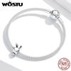 WOSTU Rabbit Charms Real 925 Sterling Silver Cute Rabbit Toy Beads Fit Original Women Bracelets DIY Jewelry Accessories CQC15172