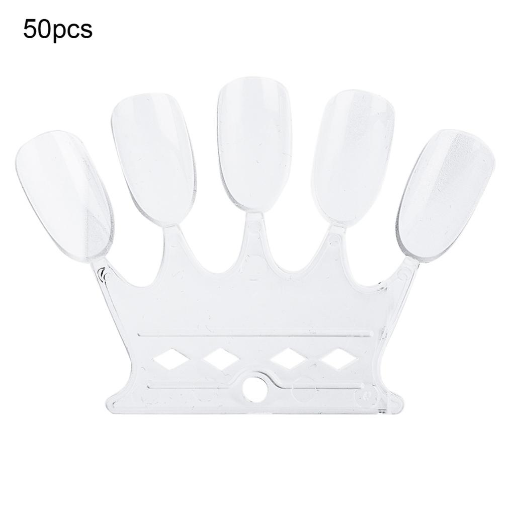 50pcs Nail Art Practice Tips Manicure Polish Gel Color Display Nail Polish Showing Tool 3#