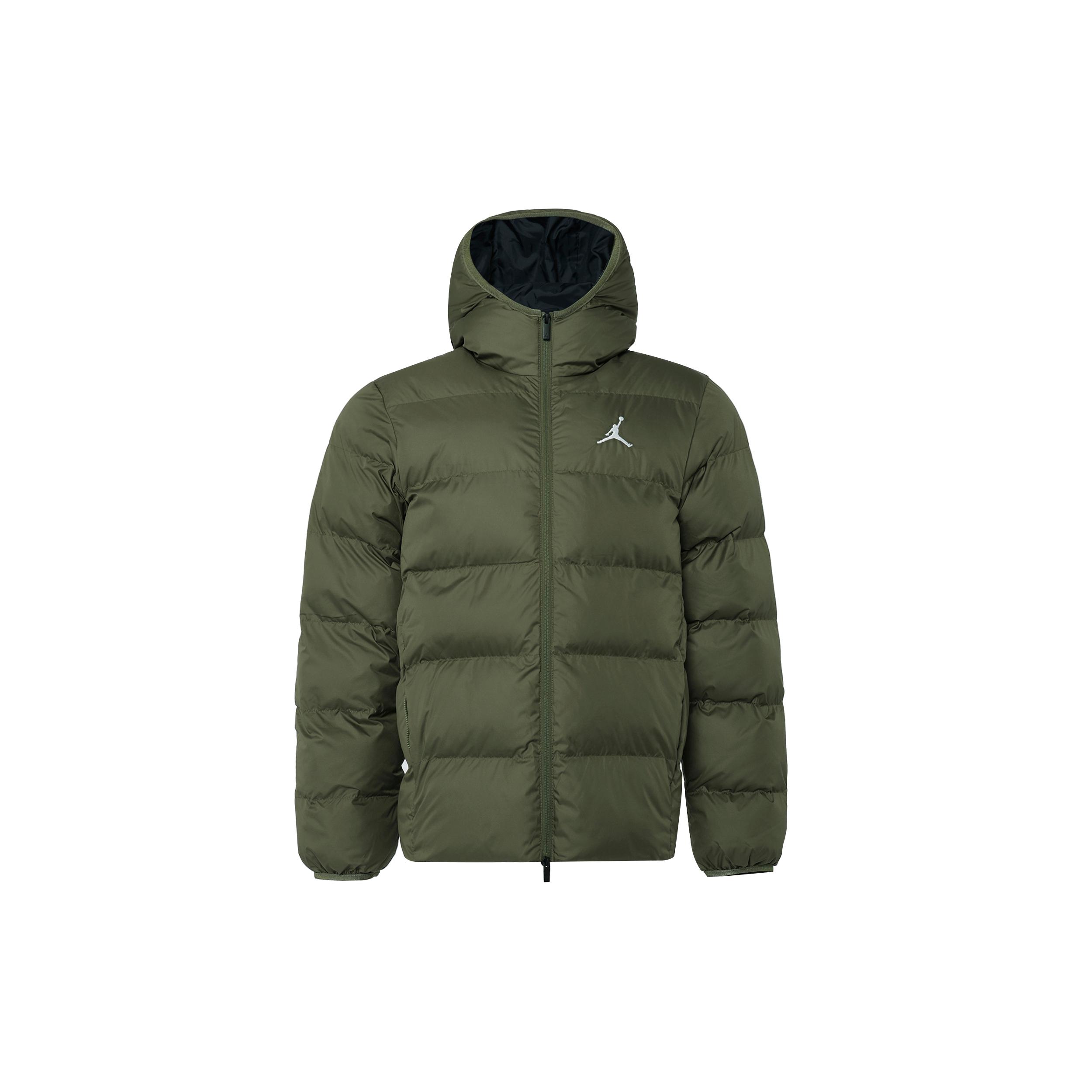 Jordan Brooklyn Puffer Jacket Men s Medium Olive Green/Black FV7318-222 2XL