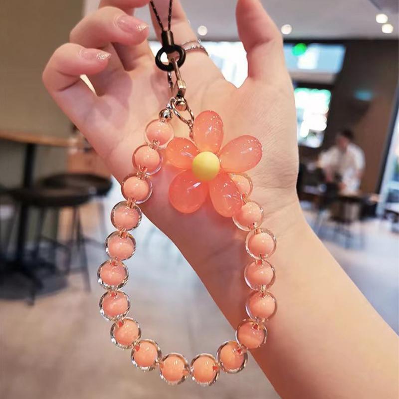 1Pc Macaron-Colored  Bead String  Mobile Phone Lanyard Ins Chain