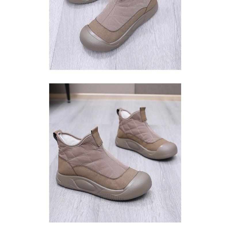Snow Boots Women's New Fleece Thickened Non-slip Warm Boots for Winter 2025 Mom Shoes for Middle-aged and Elderly Cotton Shoes