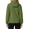 Women's Waterproof Windproof Hooded Jacket Lightweight Packable Outdoor Raincoat with Zipper Pockets and Adjustable Drawstring Hood