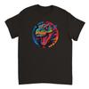 Neon Dinosaurus T-shirt - Zwaar Katoen, Klassieke Pasvorm, 100% Katoen Unisex T-shirt