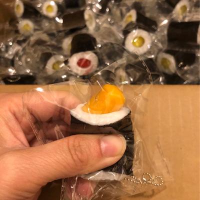Taba Squishy Simuliertes Essen Spiel Sushi Fisch Bambusrad Weicher Extrusionsball Fingerspitzenspielzeug TPR Kinder Anhänger Mädchen Geburtstagsgeschenke