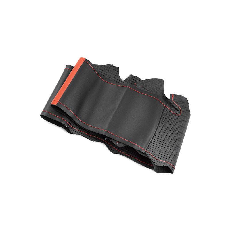 For Mitsubishi Outlander 2013 2014 ASX L200 2015 2016 Mirage 2014 Red line with red strip Car Steering Wheel Cover Leather Trim